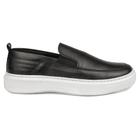 Sapato Slip On Masculino Couro Legítimo Sola Alta preto