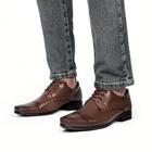 Sapato Social Casual Masculino Bico Quadrado Oxford 1010