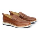 Sapato Social Casual Masculino Santorini Chelsea Caramelo