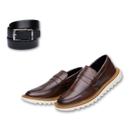 Sapato Social + Cinto Masculino Oxford Denver Confortável Sapato Masculino Social Brogue