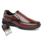 Sapato Social Conforto Masculino Liso Macio + Cinto (Cft25175)