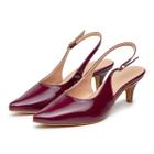 Sapato Social Feminino Scarpin Salto Baixo Fino 6031 Marsala