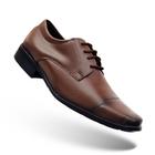 Sapato social marrom preto masculino para trabalho com cadarço