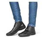 Sapato Social Masculino Cano Baixo Silva&Silva 5061 Preto Couro