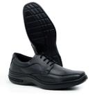 Sapato Social Masculino Clássico Couro Ortopédico Confort Cadarço Solado Costurado Durabilidade