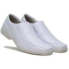 Sapato Social Masculino Comfort Calce Fácil Elástico Cores Preto Café e Branco