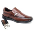 Sapato Social Masculino Confortavel Elegante Com Elástico + Cinto (Cft25170)