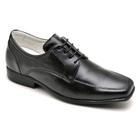 Sapato Social Masculino Couro Liso Cadarço Estilo Conforto