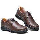 Sapato Social masculino de couro amarrar F500 chocolate