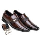 Sapato Social Masculino Moderno com Detalhe em Metal Noivo Casamento + Cinto (G70132)