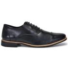 Sapato Social Masculino oxford Silva&Silva york em Couro Preto solado costurado