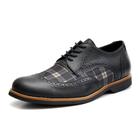 Sapato Social Modelo Inglês Brogue Oxford Linha Chess Gshoes - 68142 - Preto