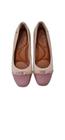 Sapato usaflex salto médio aj0103 caprina mauve/rosa para joanete