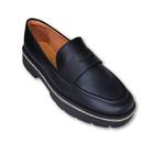 Sapato Vizzano Loafer Feminino Mocassim 1422.200 Pelica Preto