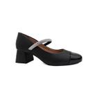 Sapato Vizzano Scarpin Salto Bloco1423.103 Preto