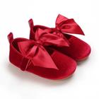 Sapatos De Princesa Com Laço Vermelho Para Bebês Meninas Antiderrapantes Sola Macia Primavera Outono