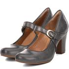 Sapatos femininos SHODENSE Vintage Kitten Heel Mary Jane, cinza, 8 cm