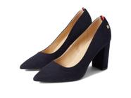 Sapatos femininos Tommy Hilfiger Abilene Pump Blue Suede 11US