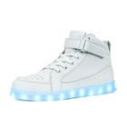 Sapatos LED iGxx Light Up, moda infantil, cano alto