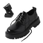 Sapatos masculinos ZLNMLD, couro, cadarço, plataforma Oxfords, pretos