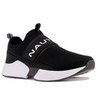 Sapatos Nautica Caleto Casual Fashion Tênis para homens em preto/branco