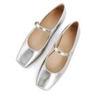 Sapatos TN TANGNEST Leather Flats para mulheres, prata, tamanho 37 (6)