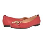 Sapatos Tommy Hilfiger Gallyne Ballet Flat femininos vermelhos tamanho 7