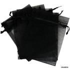 Saquinho De Organza Fita Cetim 30X40 Cor Preto 25 Unidades - Okabox