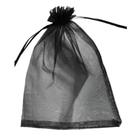 saquinhos de organza Fita cetim preto 10x15 pacote 100 Und