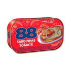 Sardinha 88 com Molho de Tomate 125g Embalagem com 50 Unidades