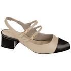 Scarpin Bebecê Slingback Salto Bloco Fivelas T4618-322