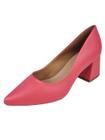 Scarpin Bico Fino Salto Grosso Napa - Rosa Kissed