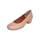 Scarpin Boneca Salto Baixo Grosso 3cm Luiza Sobreira Nude Mod. 2146