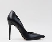 Scarpin CBK Salto Fino Couro Preto