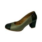 Scarpin Couro Oliva/Eucalipto Usaflex Feminino