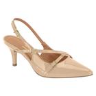 Scarpin Fem Slingback Verniz Salto Médio Vizzano 11851124