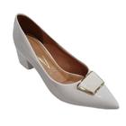 Scarpin Feminina Vizzano Verniz Bico Fino Salto Grosso Luxo Chique 1220.364