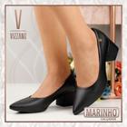 Scarpin Feminino Bico Fino Salto Bloco Vizzano Ref: 1220315