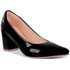 Scarpin Feminino Salto Alto Grosso Verniz