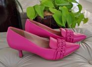 Scarpin Feminino Salto Fino Bico Fino Pink Offline