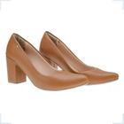 Scarpin Feminino Salto Grosso Caramelo