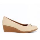 Scarpin Feminino Usaflex Anabela Bege - AA3812