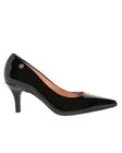 Scarpin Feminino Vizzano Salto Médio Bico Fino - Verniz Preto