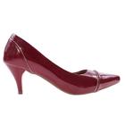 scarpin marsala feminino salto baixo valle shoes