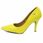 Scarpin salto alto sicilian (amarelo) palmilha conforto vizzano cor linda