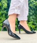 Scarpin Salto Fino Baixo / Médio 7 cm em Verniz Confortáveis e Elegantes - Do 33 ao 45