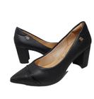 Scarpin Santinelli Preto Feminino Salto Alto Elegante Casual