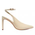 Scarpin Slingback Bico Fino Couro