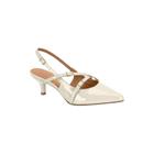 Scarpin Slingback Fem Vizzano Salto Baixo Fino Fivelas Moda