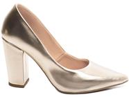 Scarpin Tradicional Salto 9cm Elegancia e Glamour em Ouro Light